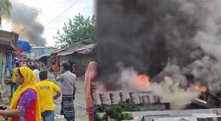 মহাখালী সাততলা বস্তিতে ভয়াবহ আগুন (ভিডিও)